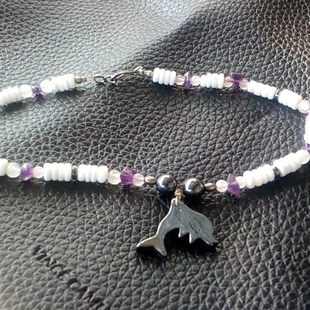 Vintage Heishi Child's Porpoise Necklace